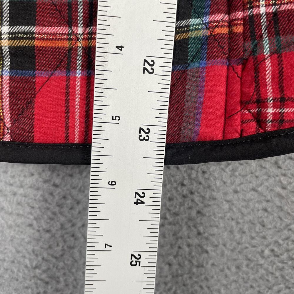 Croft & Barrow Vest Womens S Red Plaid Quilted Padded Insulated Collared - Picture 9 of 9